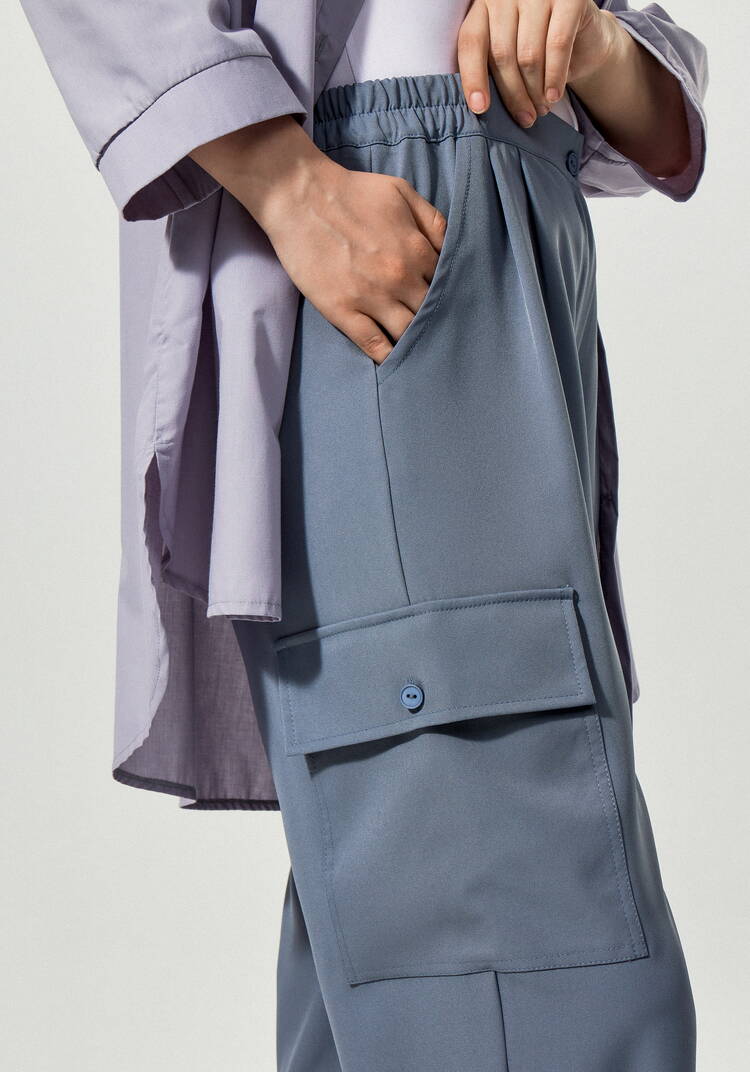 Брюки с боковыми карманами свободного кроя шир.  750, рис. 10