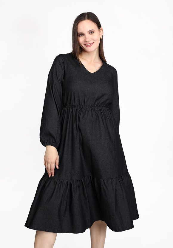 Платье ярусное джинсовое шир.  580, рис. 2