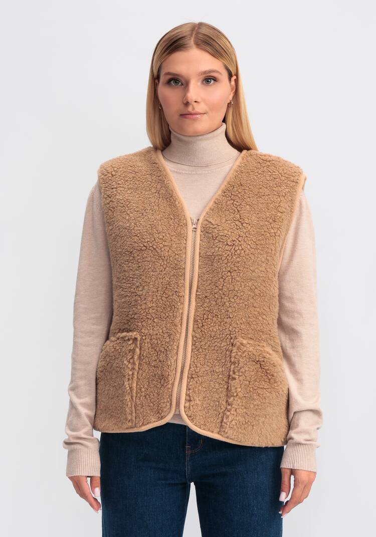 Жилет меховой с верблюжьей шерстью шир.  750, рис. 3