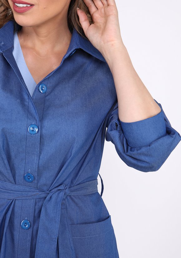 Жакет с поясом на пуговицах шир.  580, рис. 25