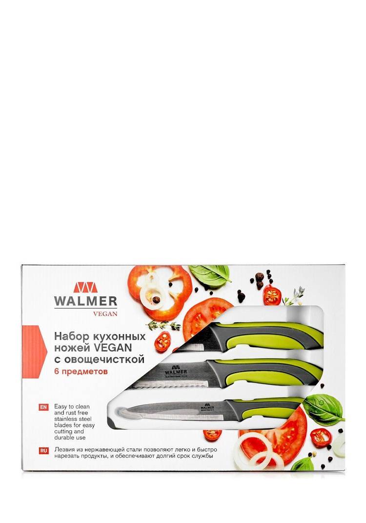 WALMER Набор кухонных ножей Vegan 5 шт шир.  750, рис. 2