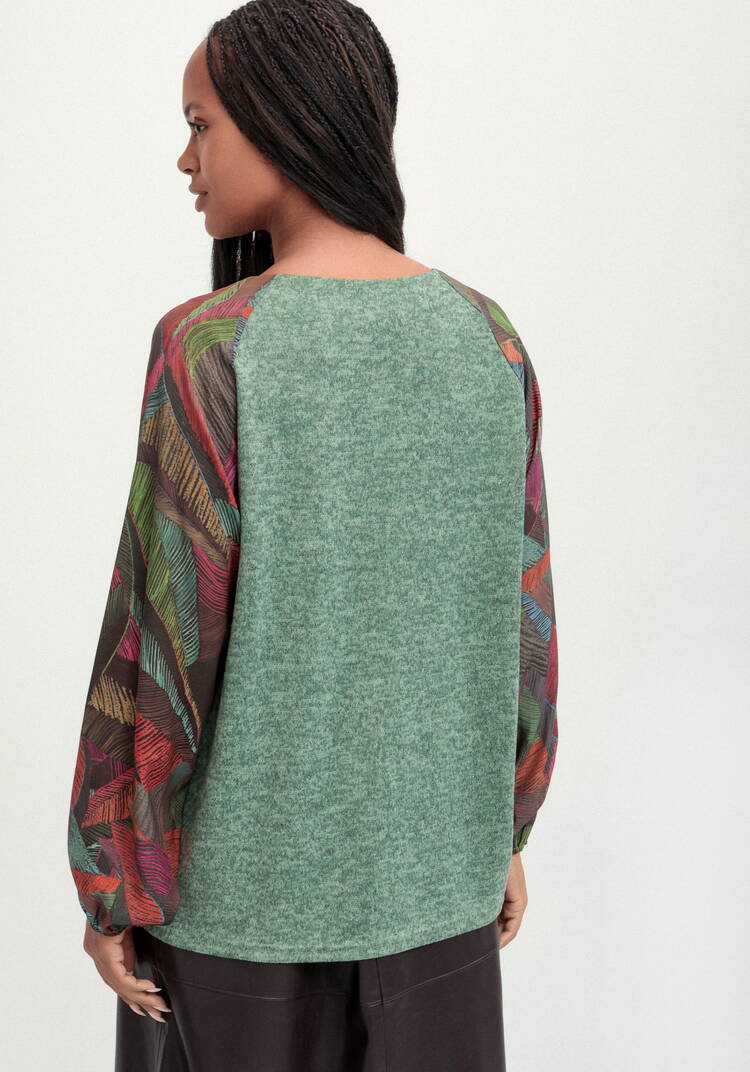 Блуза трикотажная с красочным принтом шир.  750, рис. 3