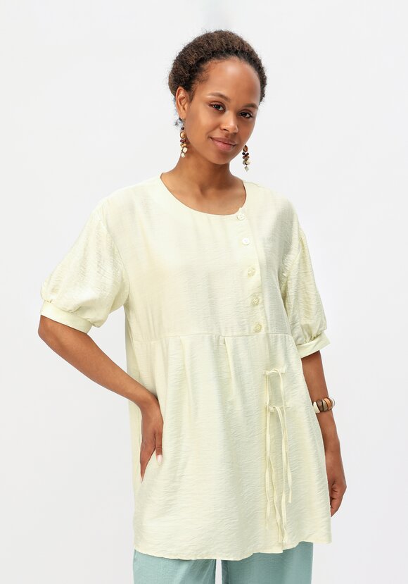 Блуза свободная с декоративными завязками шир.  580, рис. 15