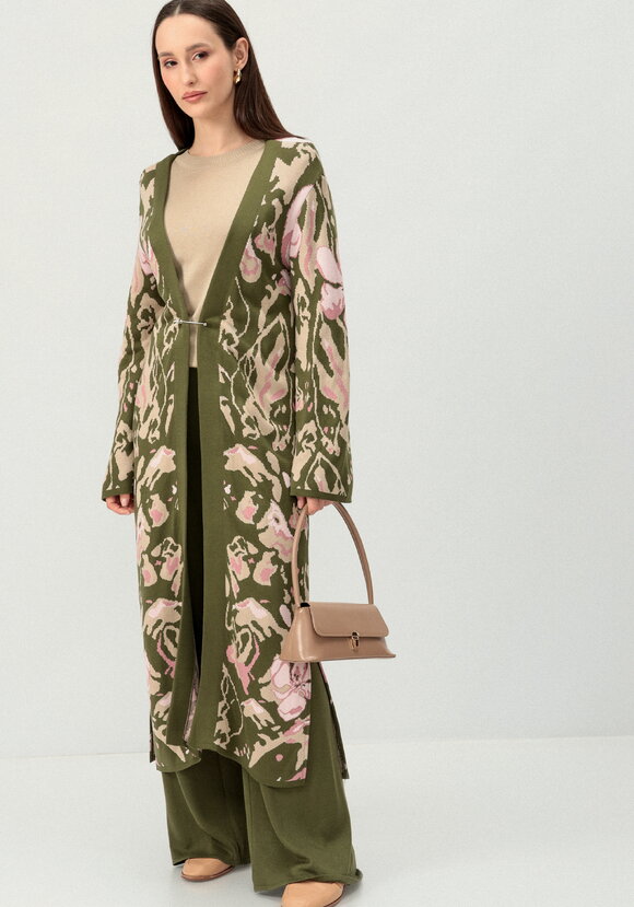 Кардиган с цветочным дизайном шир.  580, рис. 4