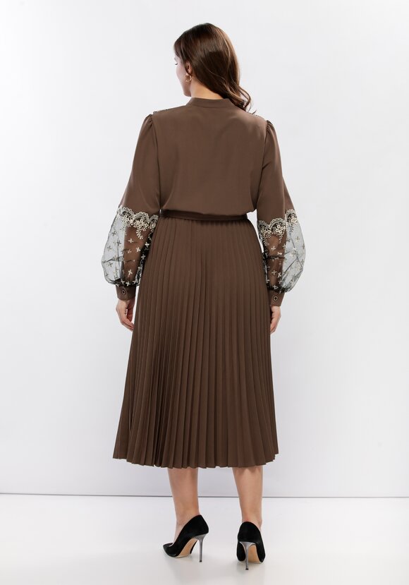 Платье с ажурным кружевом шир.  580, рис. 10