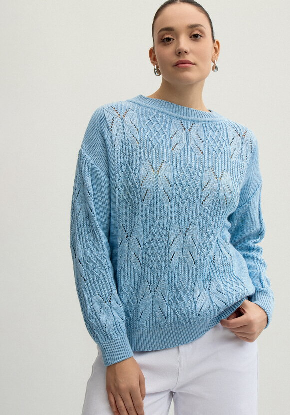 Джемпер ажурный на резинке шир.  580, рис. 24