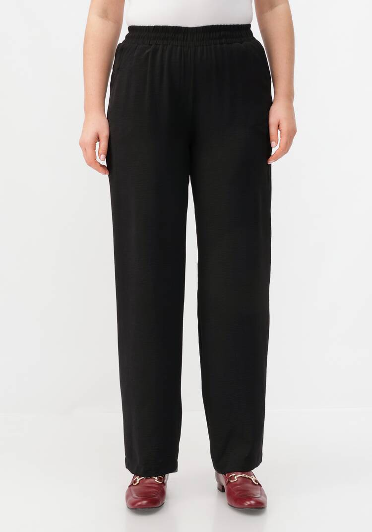 Брюки палаццо на резинке шир.  750, рис. 4