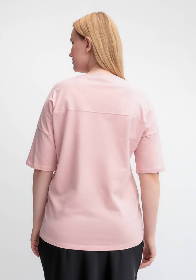 Футболка с принтом Зеленый цветок шир.  750, рис. 3