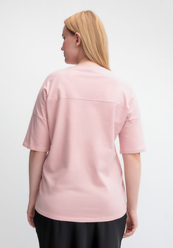 Футболка с принтом Зеленый цветок шир.  580, рис. 3