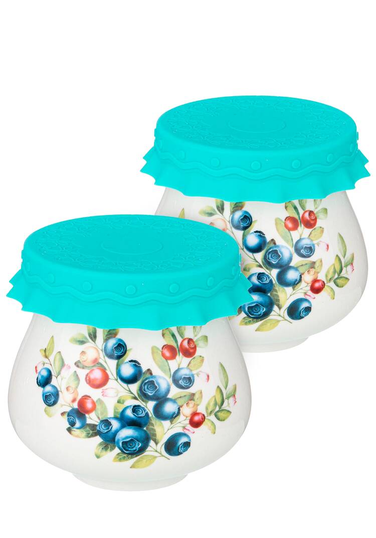 Баночка с силиконовой крышкой Ягоды (2 шт.) шир.  750, рис. 1