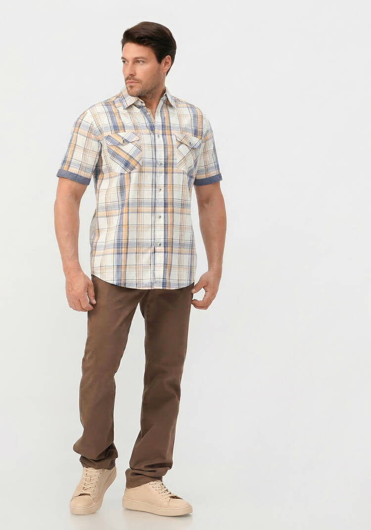 Рубашка в клeтку Дэвид шир.  750, рис. 7