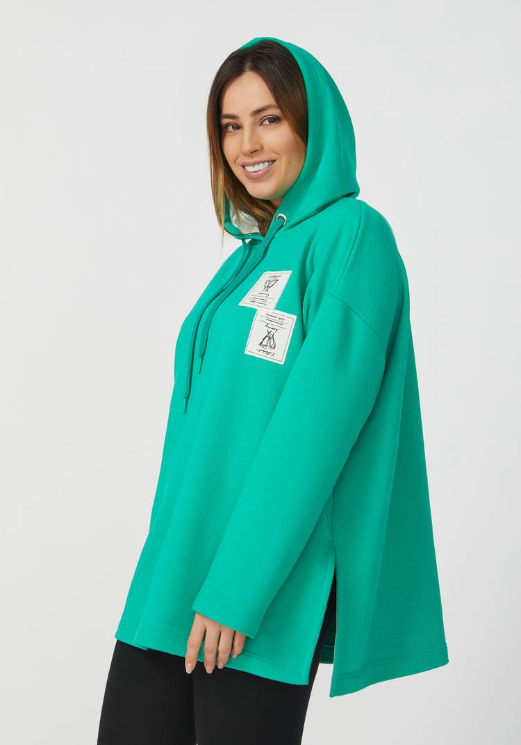 Свитшот с капюшоном и разрезами сзади шир.  750, рис. 4