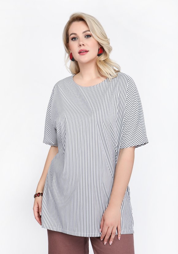 Туника с разрезами в полоску шир.  580, рис. 2