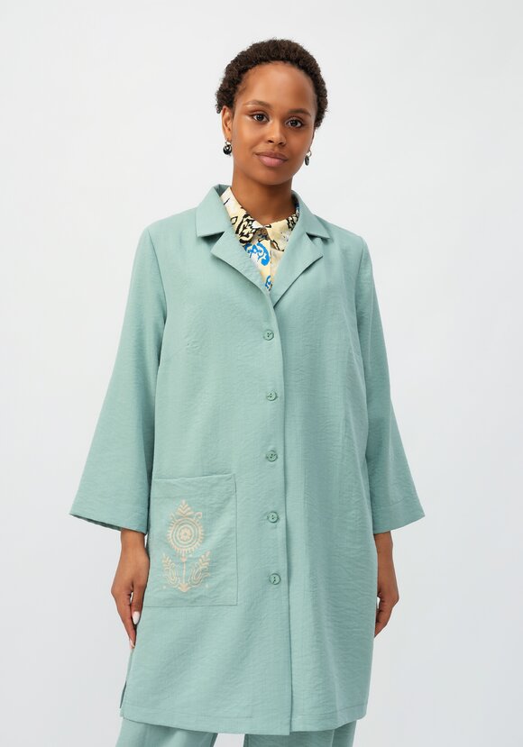 Кардиган с принтом на пуговицах шир.  580, рис. 4