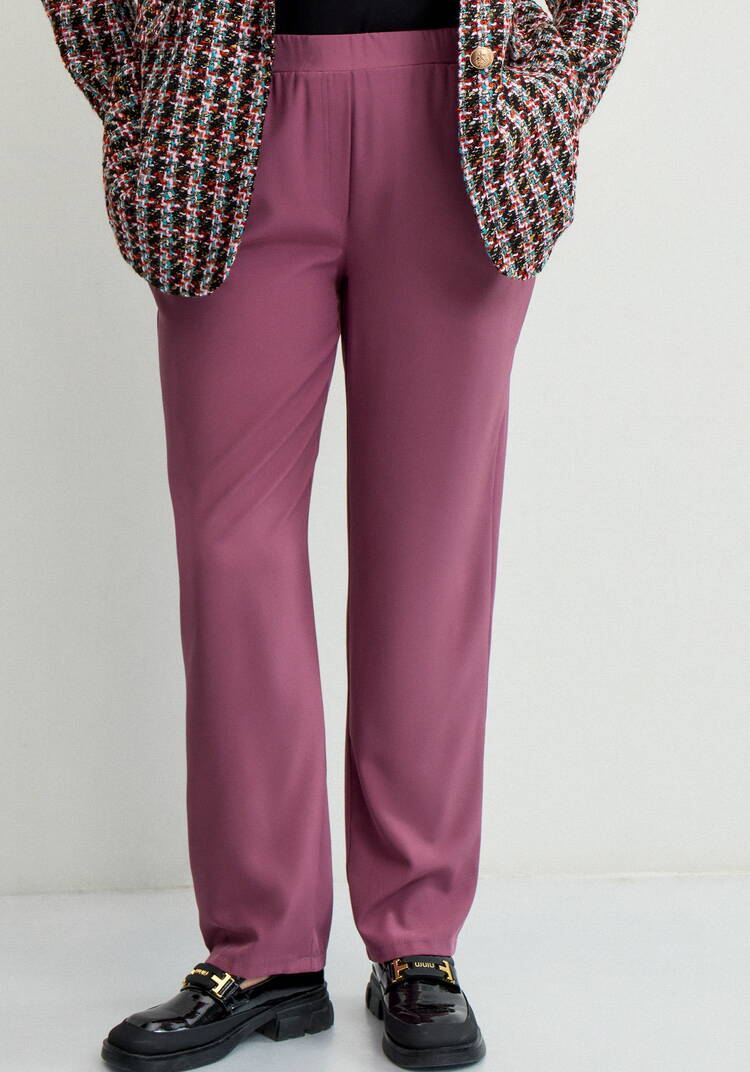 Брюки прямые с имитацией гульфика Элис шир.  750, рис. 4