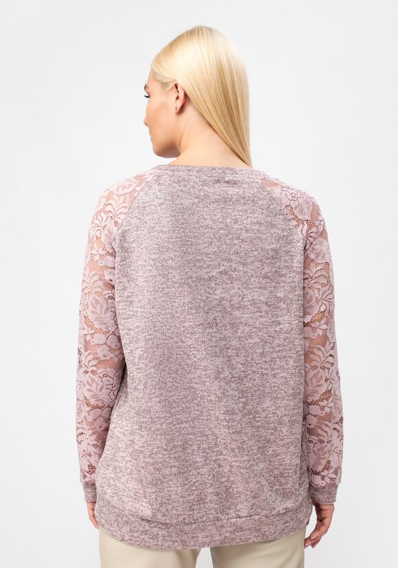 Джемпер с круглым вырезом и ажурными рукавами шир.  580, рис. 14