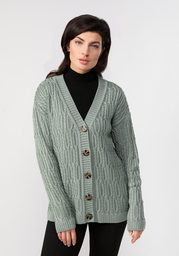 Кардиган удлиненный с объемными косами шир.  580, рис. 24