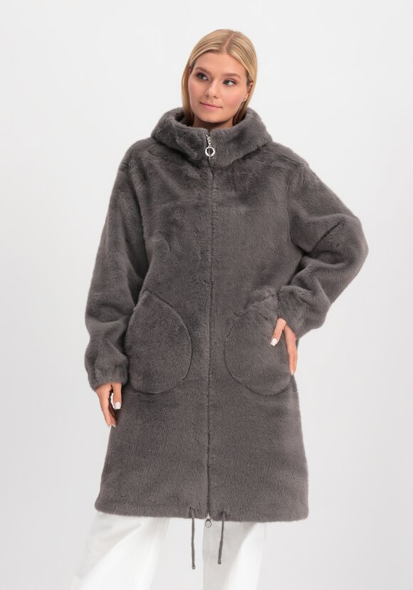 Пальто из экомеха шир.  580, рис. 9