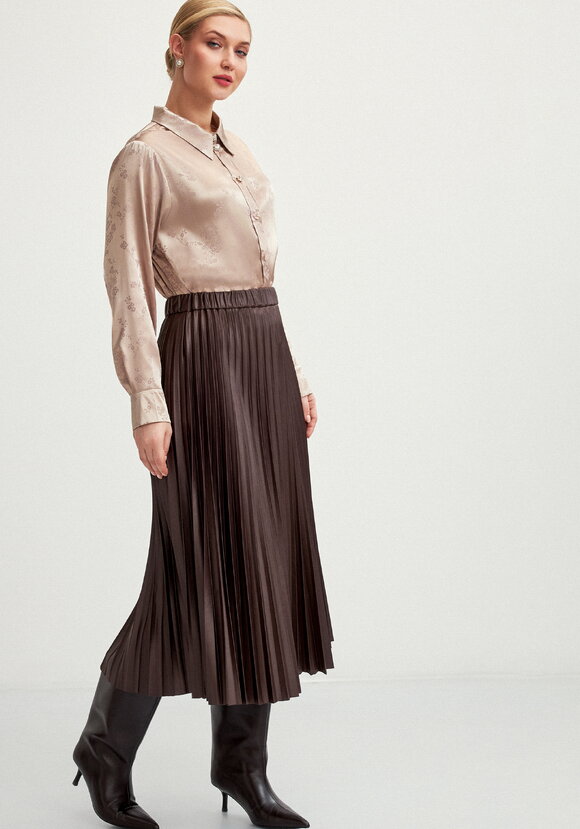 Юбка плиссированная из трикотажа с напылением шир.  580, рис. 7