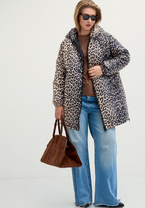 Куртка с анималистическим принтом и капюшоном шир.  580, рис. 2
