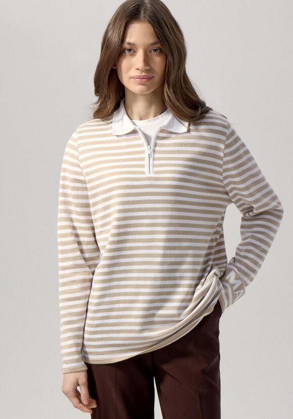Поло в полоску на молнии шир.  580, рис. 19