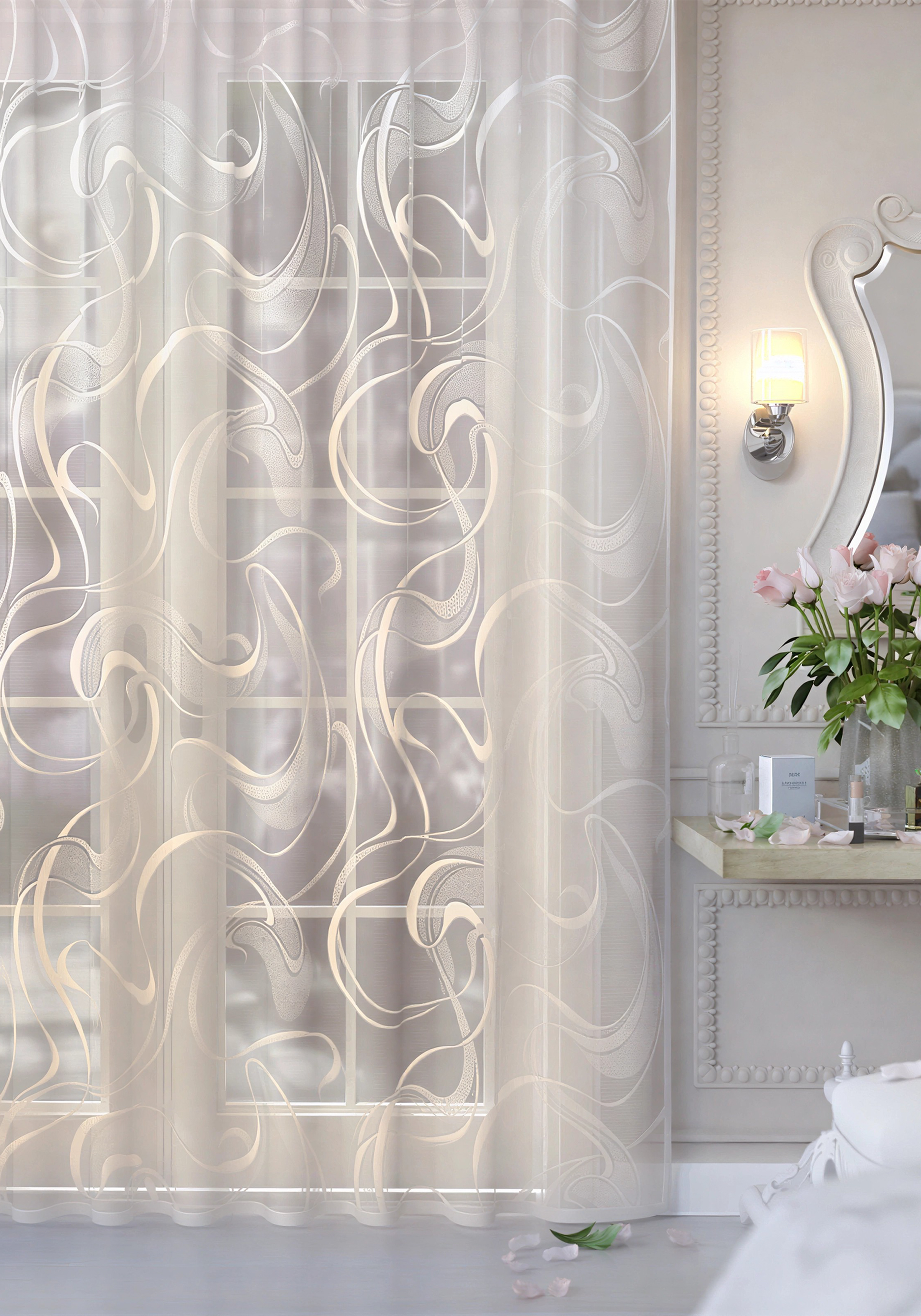 Тюль quotСеребристый пион quot 2199₽