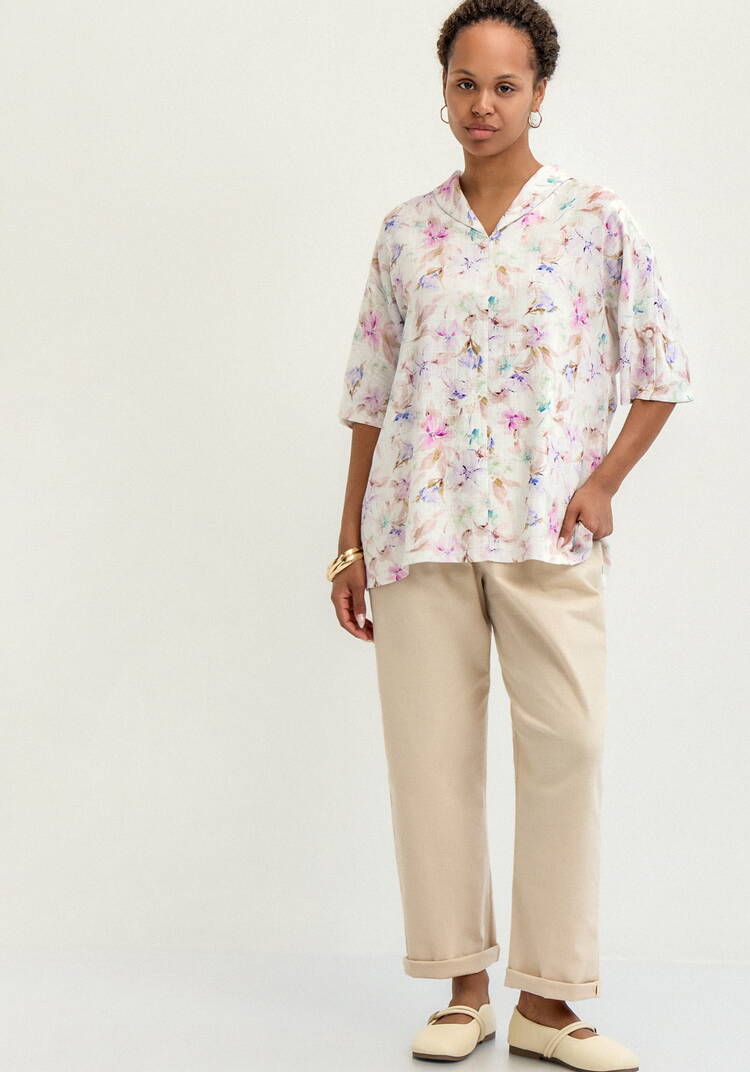 Блуза со спущенным плечом и с воротом шаль шир.  750, рис. 8