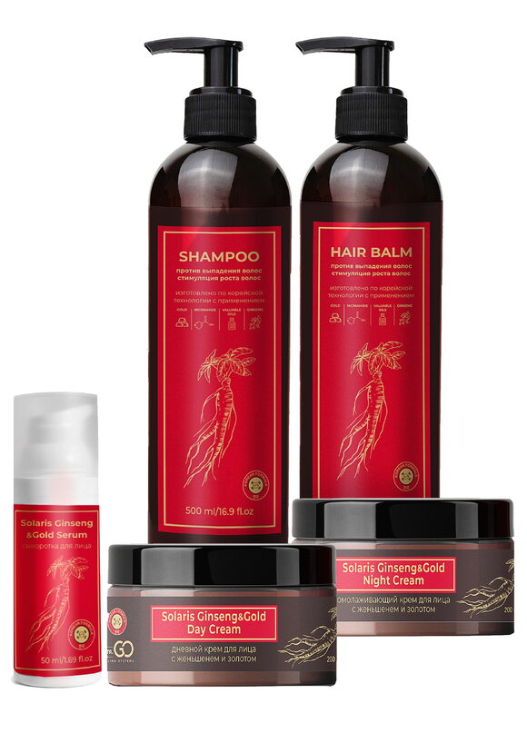 Уходовый набор Женьшень и золото шир.  580, рис. 1