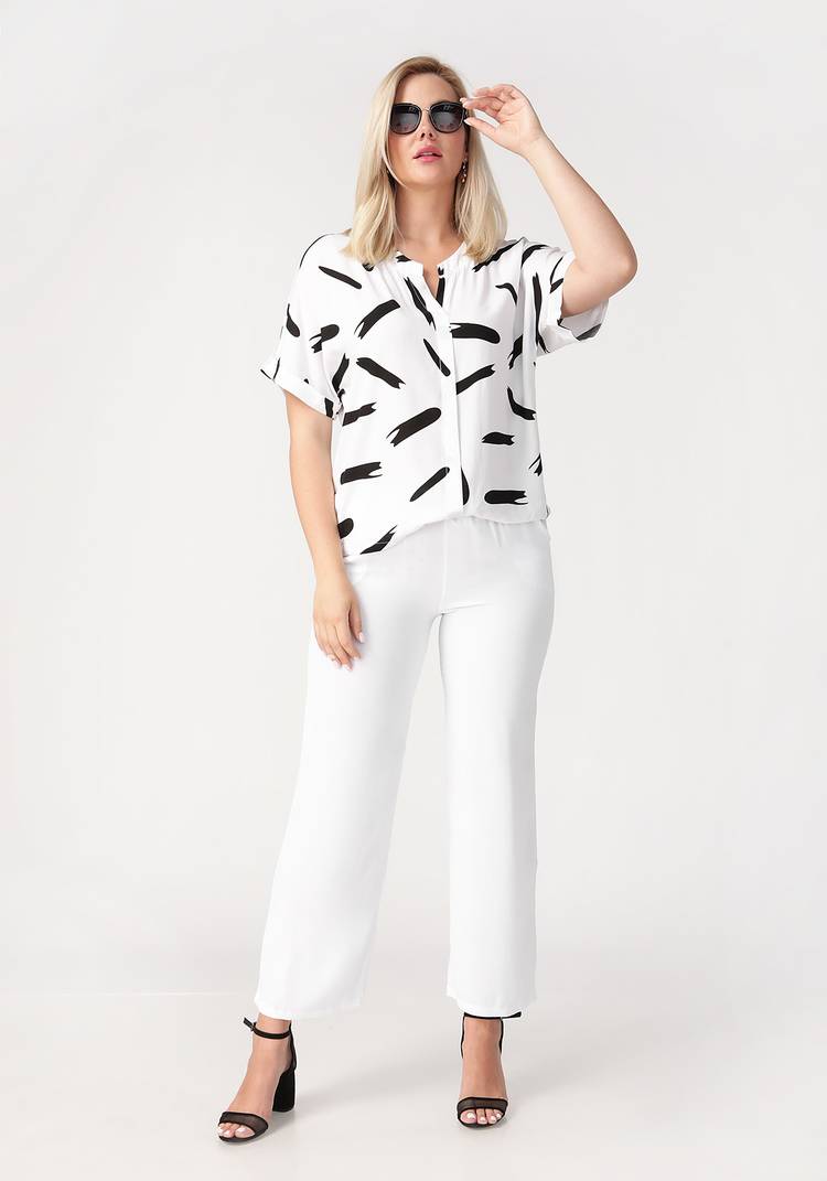 Блуза прямого кроя Приятные мгновения шир.  750, рис. 3