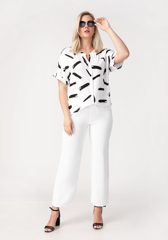 Блуза прямого кроя Приятные мгновения шир.  580, рис. 3