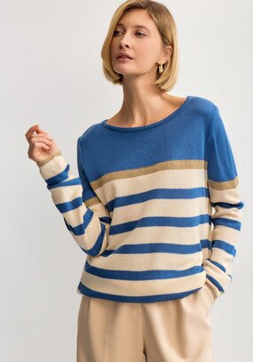 Джемпер в полоску с метанитью