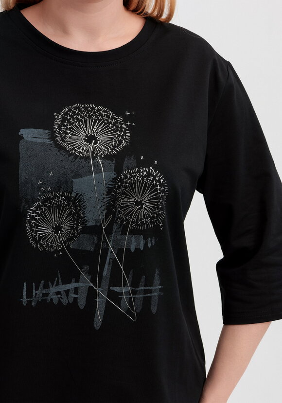 Блуза с длинным рукавом и цветочным рисунком шир.  580, рис. 26