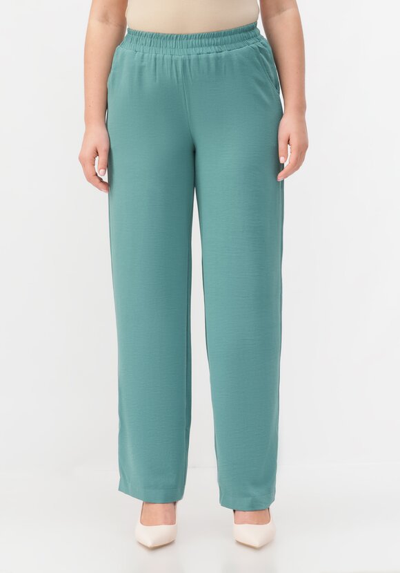 Брюки палаццо на резинке шир.  580, рис. 9