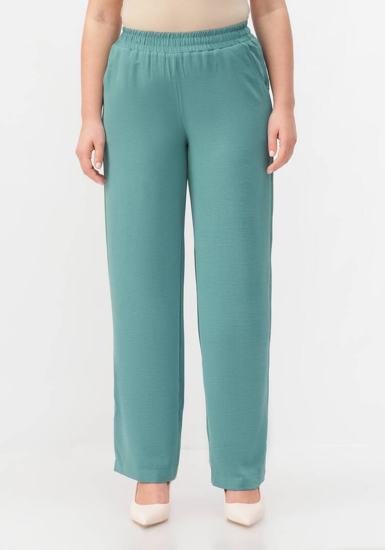 Брюки палаццо на резинке шир.  750, рис. 9