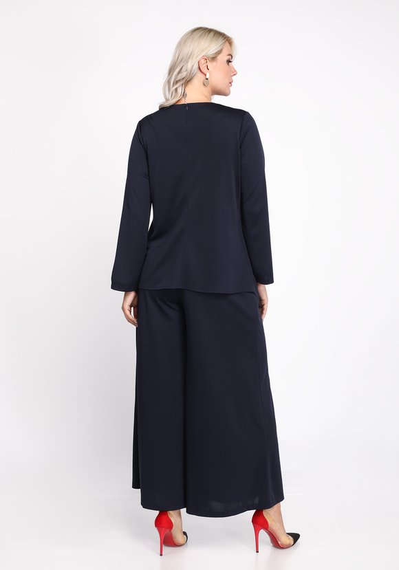 Блуза с драпировкой на талии шир.  580, рис. 7