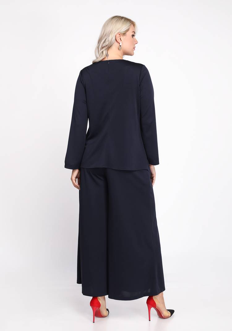 Блуза с драпировкой на талии шир.  750, рис. 7