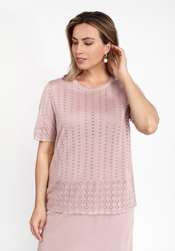 Блуза ажурная Алеся шир.  580, рис. 5