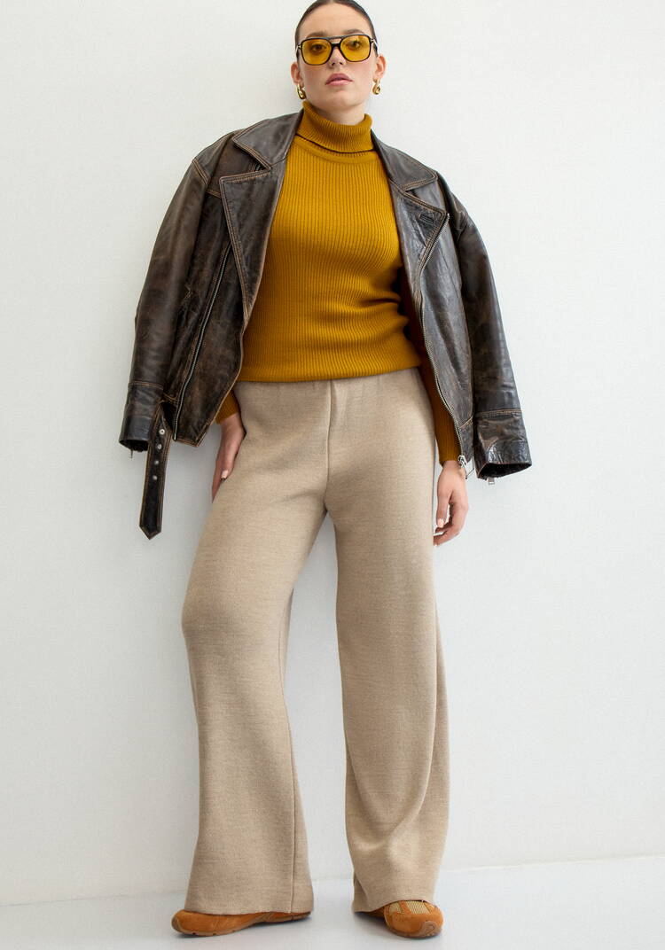 Брюки свободного кроя палаццо шир.  750, рис. 9