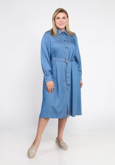 Платье-рубашка с поясом Инга