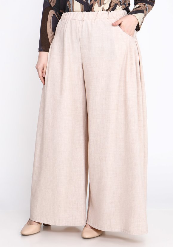 Брюки широкие со складками на карманах шир.  580, рис. 1