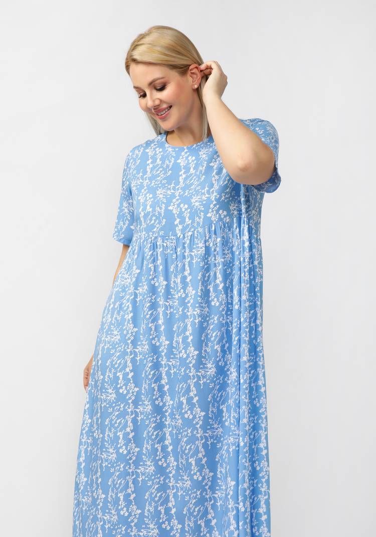 Платье свободного кроя с отрезной кокеткой шир.  750, рис. 12