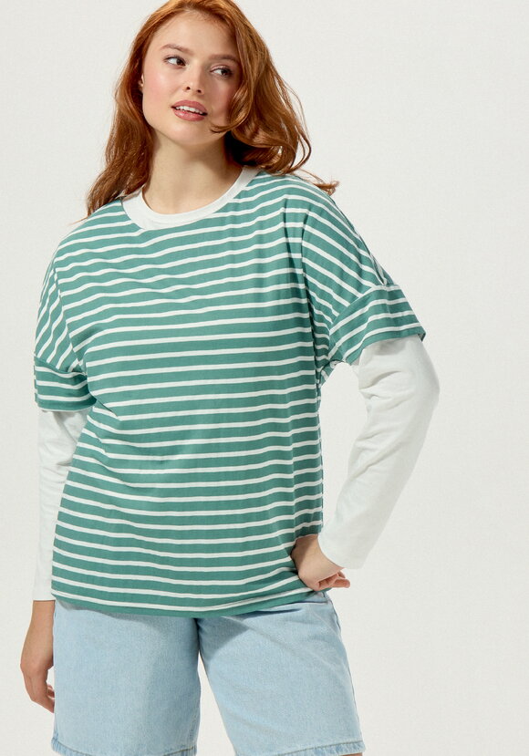 Футболка в горизонтальную полоску шир.  580, рис. 9