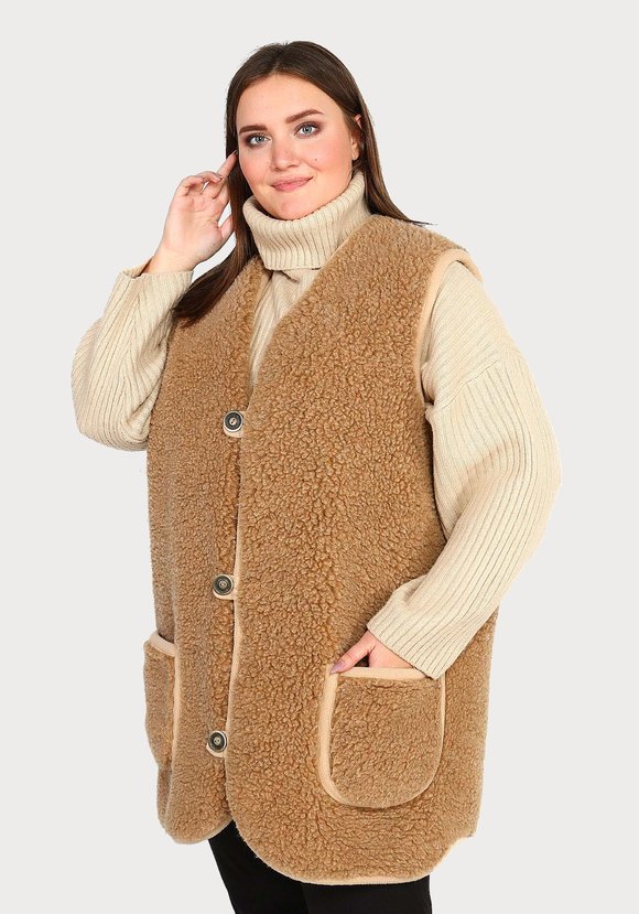 Меховой жилет из верблюжьей шерсти шир.  580, рис. 5