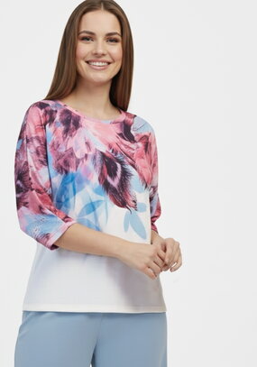 Джемпер с принтом Перья