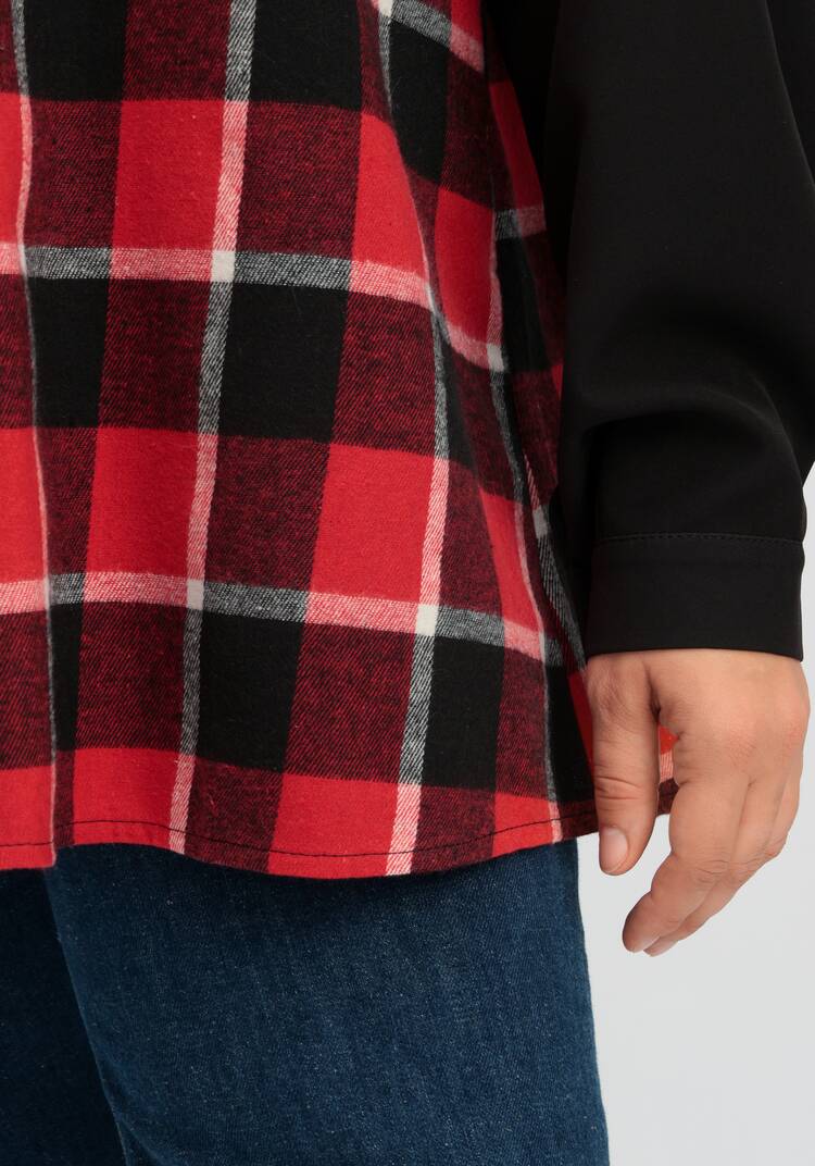 Рубашка из комбинированной клетки шир.  750, рис. 14