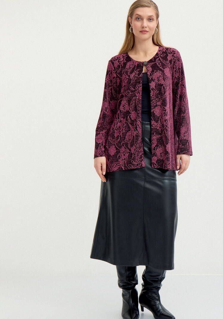 Кардиган с рисунком из люрекса шир.  750, рис. 7