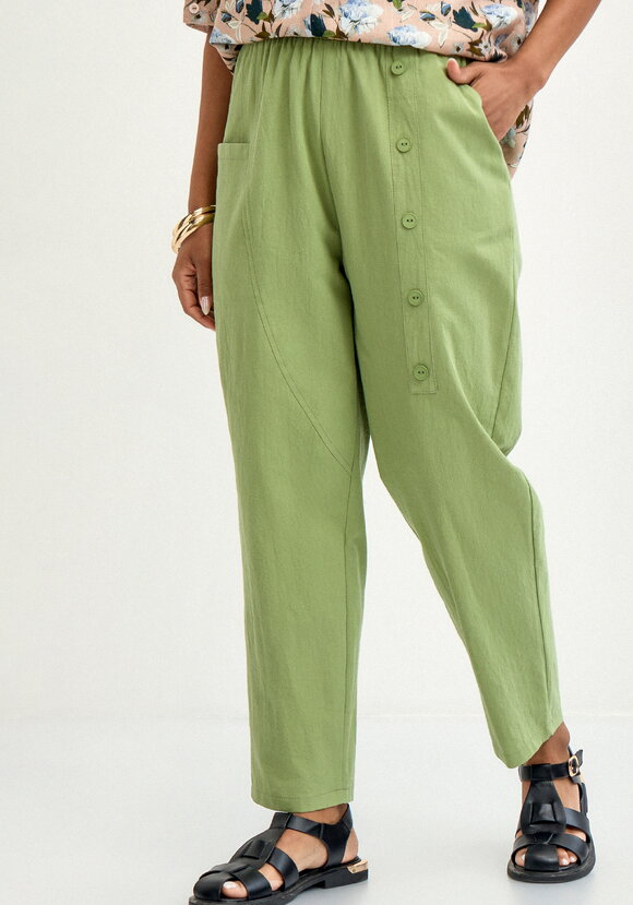 Брюки с декоративной планкой и карманами шир.  580, рис. 8