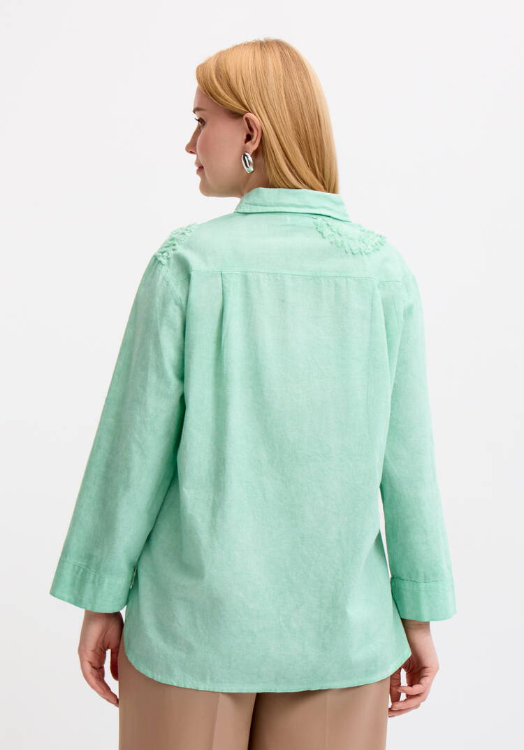 Блуза с фактурным рисунком из хлопка шир.  750, рис. 9