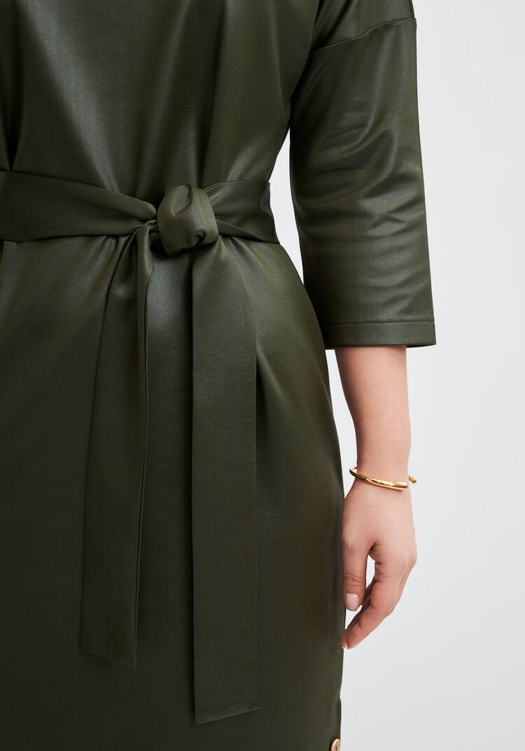 Платье с разрезами из трикотажа под кожу шир.  750, рис. 5