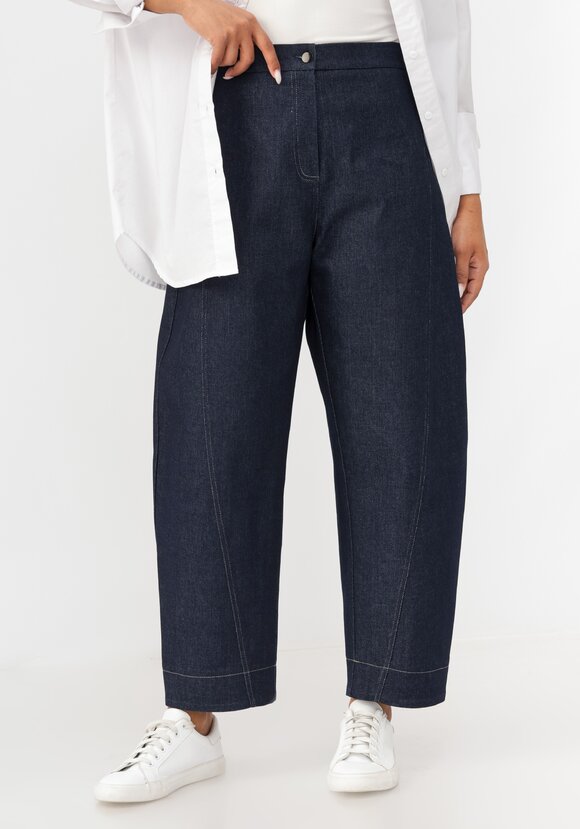 Джинсы бананы с комфортным поясом шир.  580, рис. 7